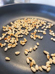 Grilled pine nuts